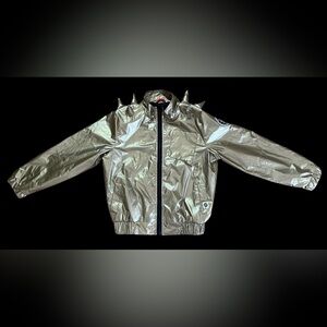 Mini Shatsu Shiny Gold Kids Raincoat with Spikes
